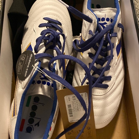 Diadora Brazil Italy OG GR LT+ MDPU men’s soccer cleats 8.5 Italian leather - Picture 6 of 7